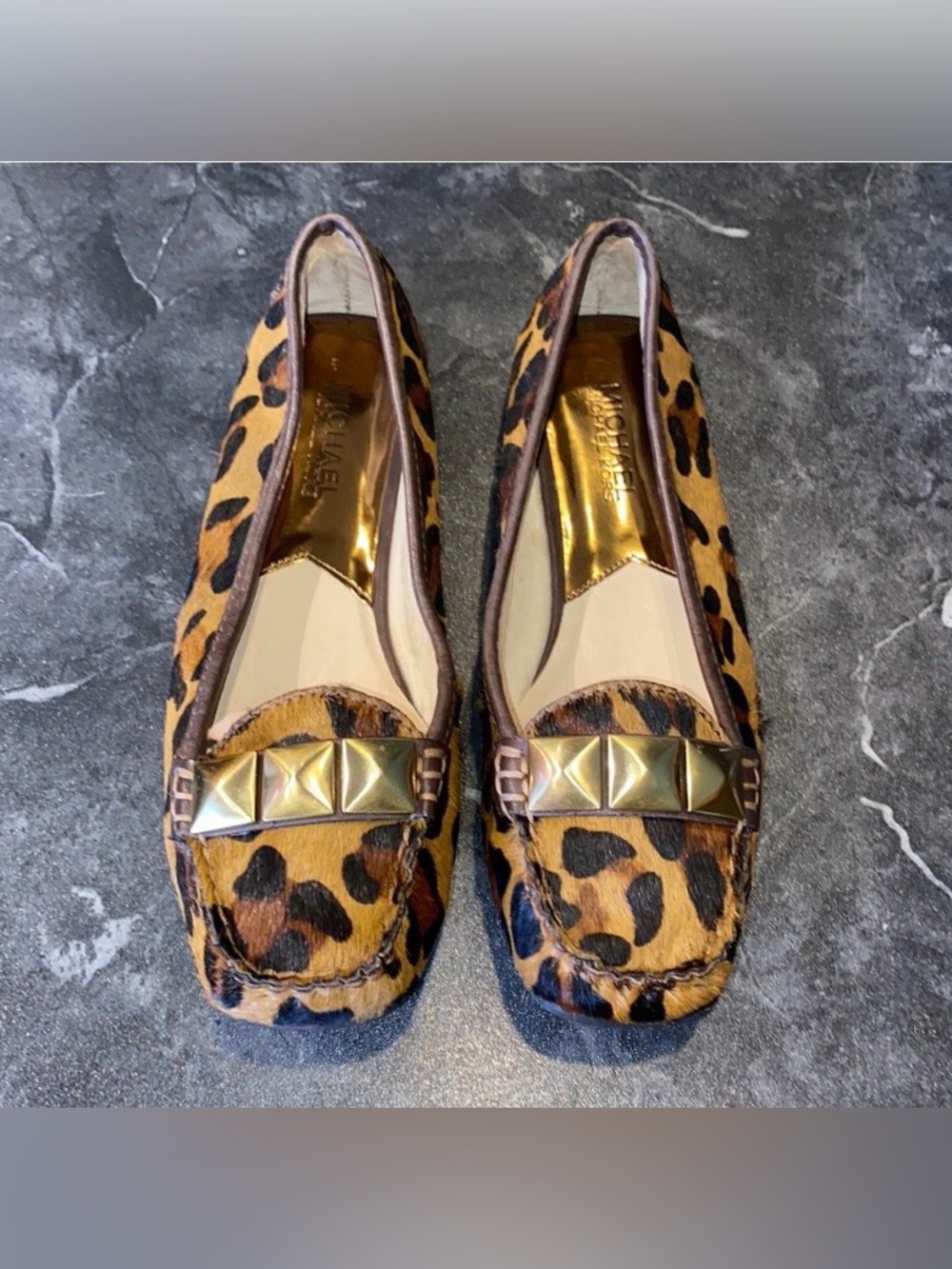 Michael Kors SAMPLE Studded 🐆 Leopard Print Calf Hair Shoes